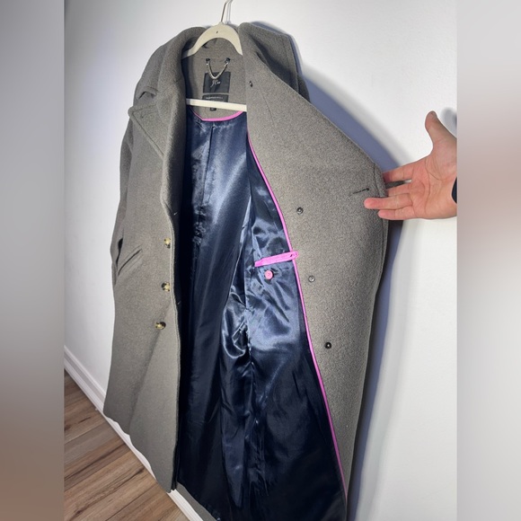 J. Crew Gray Trench Coat 100% wool Size 16 - Picture 10 of 11